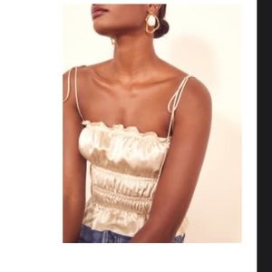 REFORMATION - Viviana silk top